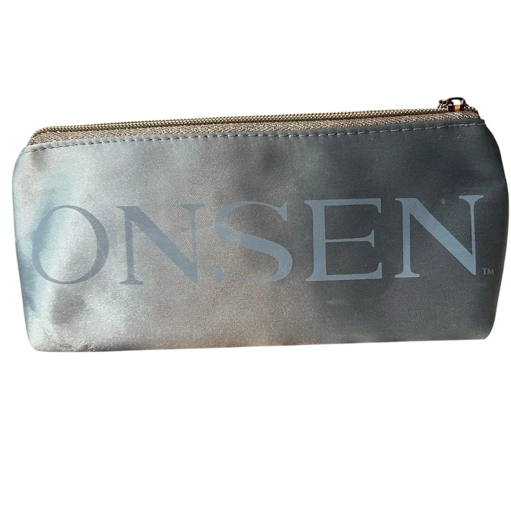 Onsen Metallic Blue Cosmetic Bag